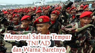 Warna Baret Satuan Tempur TNI AD