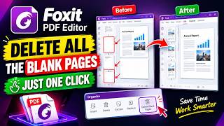 How to delete all the blank pages at once from a pdf file using in Foxit Advance PDF Editor