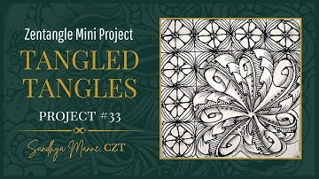 A Zentangle® Mini Project, with tangle WAYFORE a tutorial TANGLED TANGLES #33
