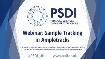 Sample Tracking with Ampletracks - PSDI Webinar