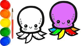 Glitter Jelly Fish Drawing and Coloring Pages for Kids