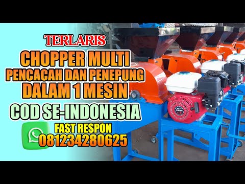 PENCACAH DAN PENEPUNG PAKAN TERNAK DALAM 1 MESIN || CHOPPER MULTI CV INDUSTRI KREATIF