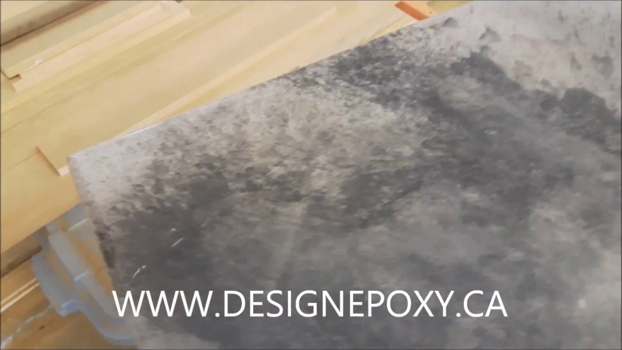 Faux Concrete Acid Stain Epoxy Countertop Youtube