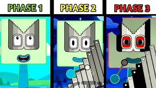 Sprunki OC: Forty Five from Numberblocks Phase 1 to 3