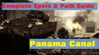 BFBC2 - Complete Spots & Path Guide - Panama Canal Deathmatch Map - Battlefield Bad Company 2