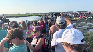 Chincoteague Pony Swim 2025 approach