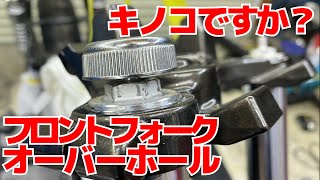 【10万円エリミ】フロントフォークのオーバーホールをやってみたらやっぱりミスをする男【エリミネーター400】
