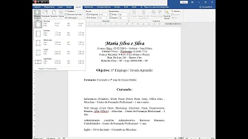 Qual a configuração de um currículo?
