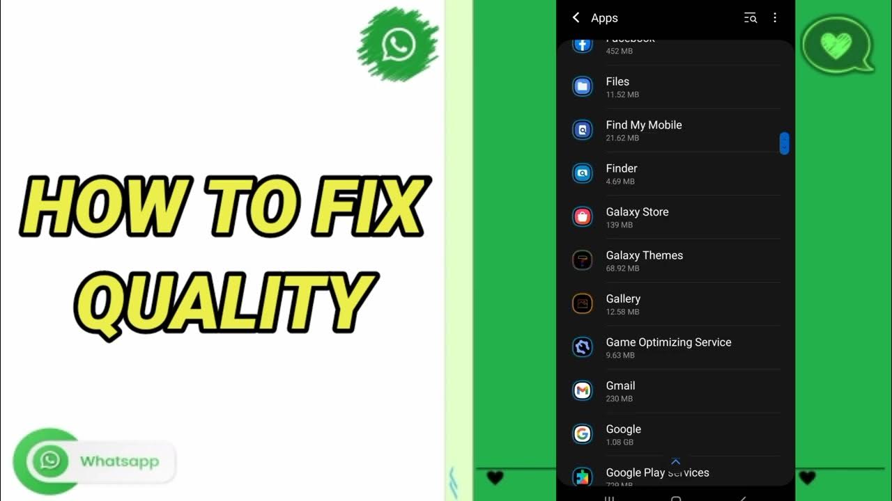 How To Fix Quality On Whatsapp App YouTube