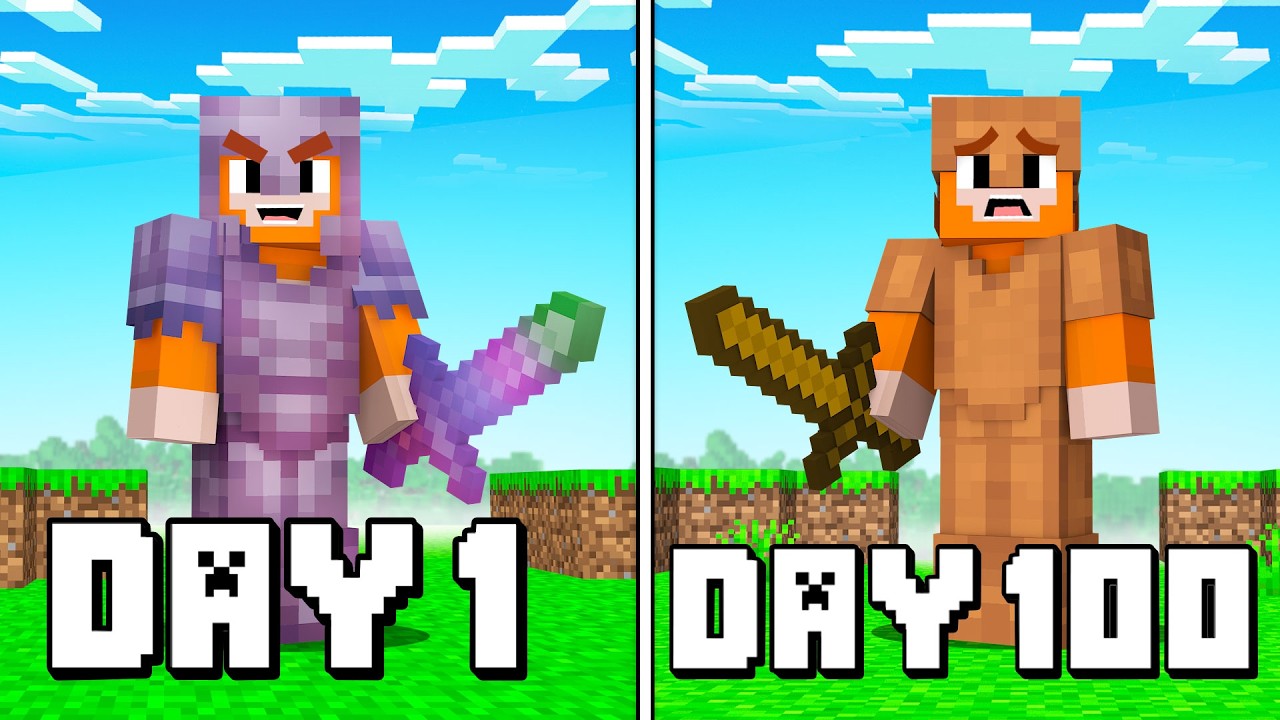 Minecraft, but We Get WEAKER Every Minute