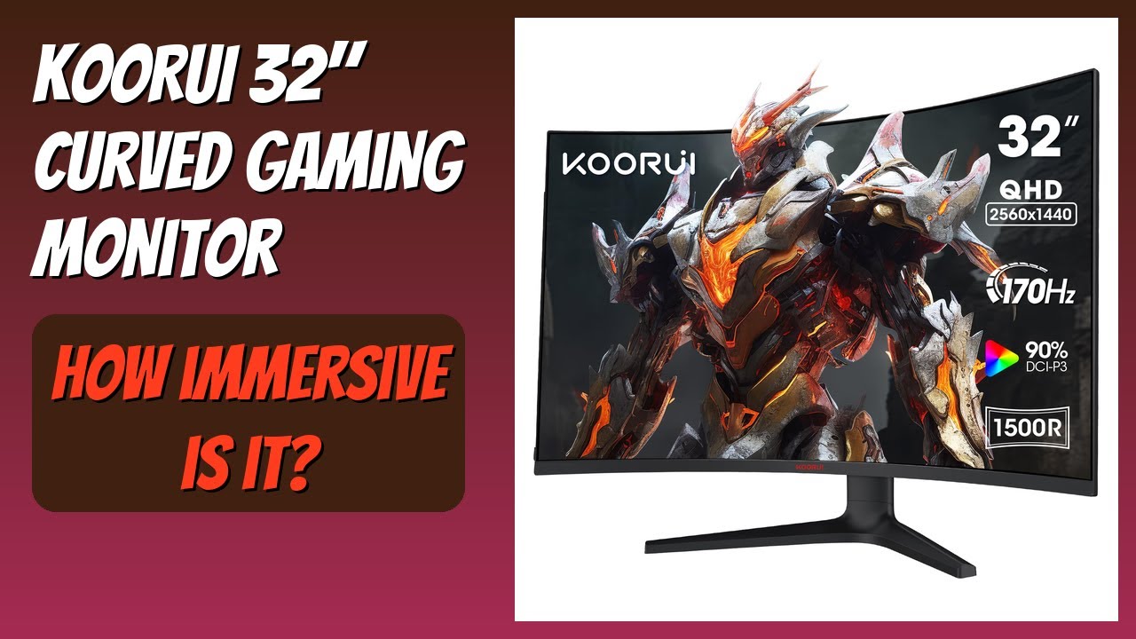 REVIEW (2025): KOORUI 32" Curved Gaming Monitor. Features