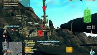 Planetside 2 - tank cliff jumping