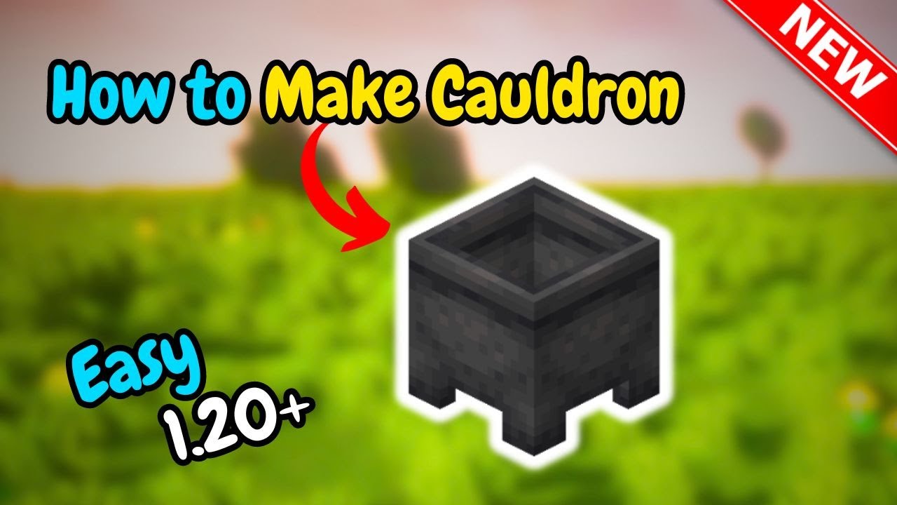 How to make a cauldron in minecraft (Quick & Easy) - YouTube