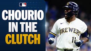 DOWN TO THEIR LAST OUT! 🤯 Jackson Chourio's 2-run HR TIES THE GAME for the Brewers in the 9th! 🔥