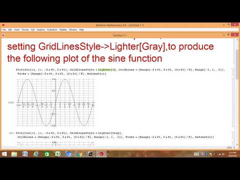 #Lecture8, #Use_of_GridLines,#Ticks, in plotting the Graph #WolframeMathematica9