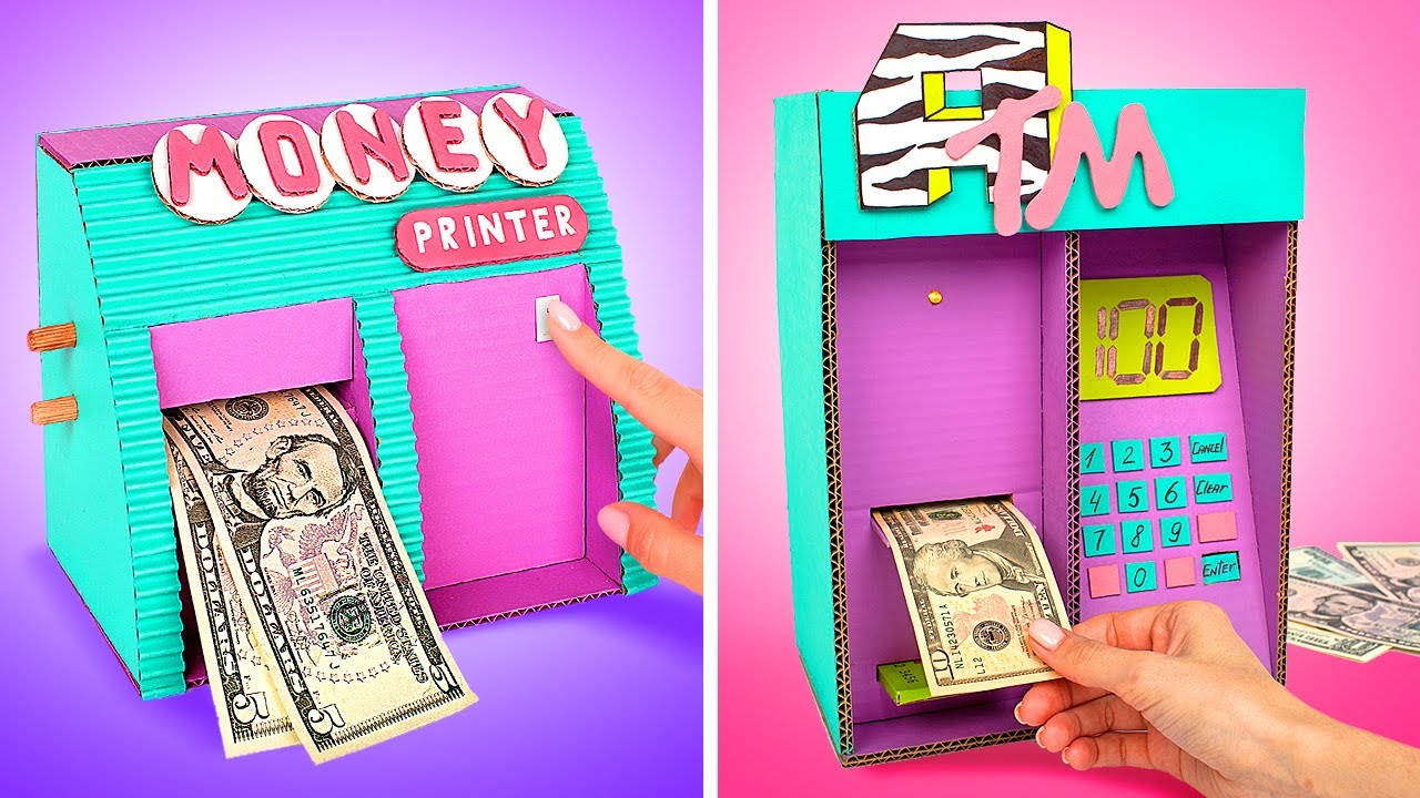 Magic Money Crafts DIY's Money Printer And Personal ATM Machine At