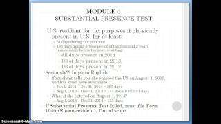 Module 4-Residency Test for ITIN