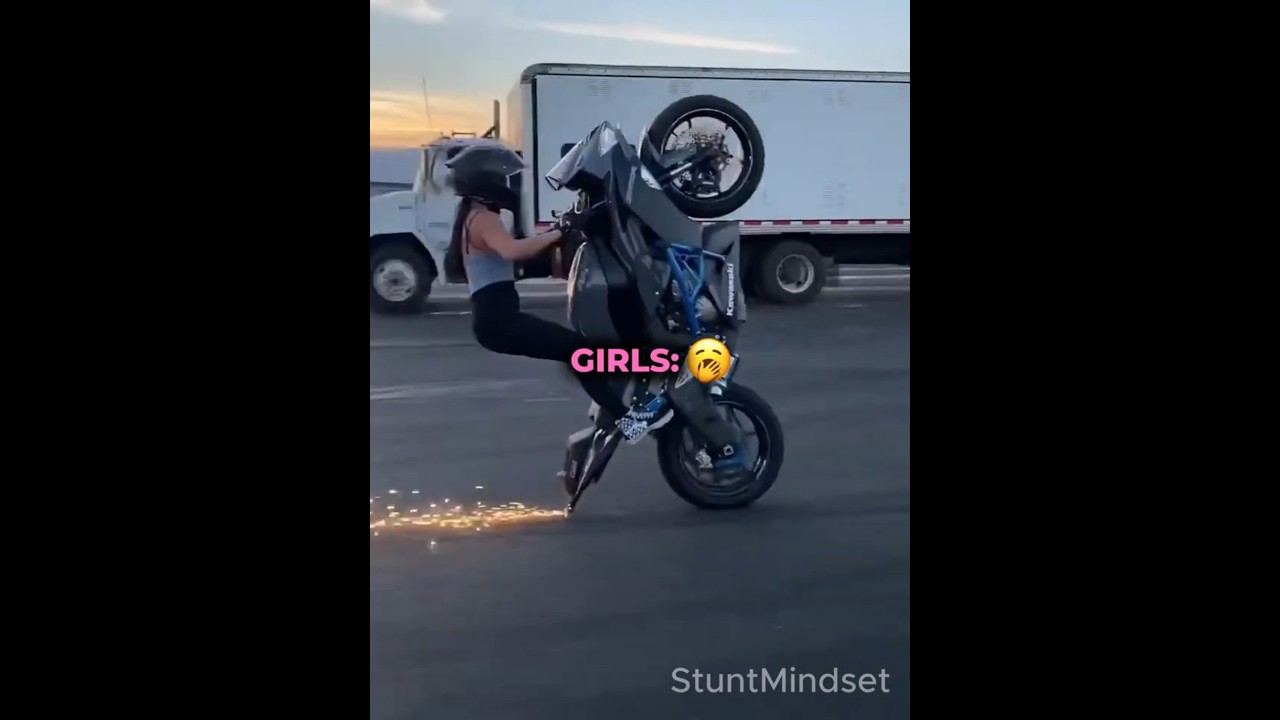 Girls show fire, men show legend 💀 Bike stunts showdown! 