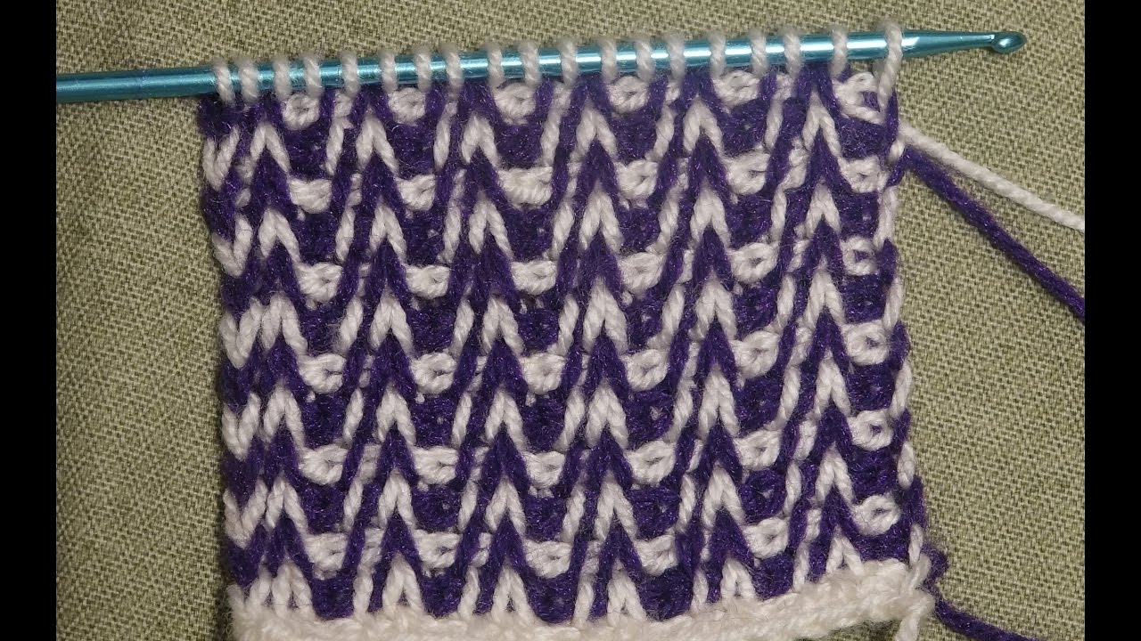 Crochet tunecino punto holas del mar.