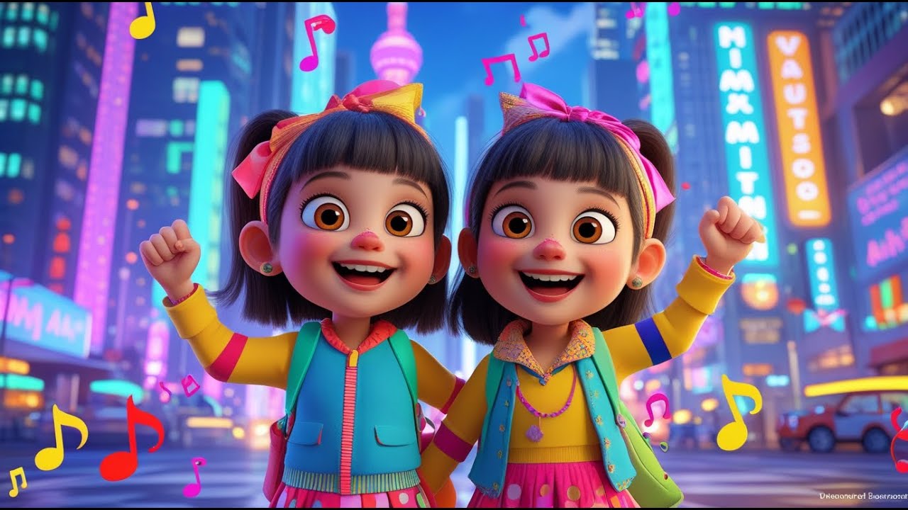 Chunni and Munni in the City 🌆🎵 | Fun City Adventure Song for Kids | Nursery Rhymes in English