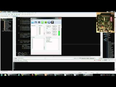 wx Python Xilinx FPGA development board communication app over a serial comm link