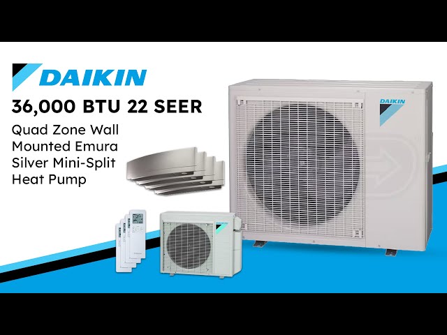 Personalized Climate Control with Daikin's 36,000 BTU 22 SEER Emura Mini-Split  Heat Pump System - YouTube