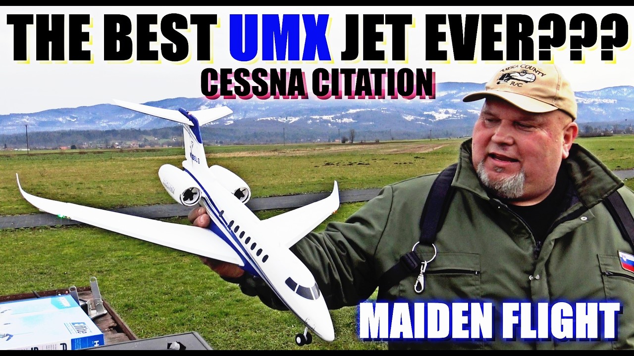 E-Flite UMX Cessna Citation Longitude Twin 30mm EDF RC Jet BNF MAIDEN FLIGHT