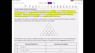 Unit 5 Lesson 3: Binomial Theorem (Math 30-1)