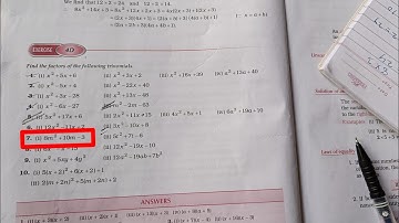 Chapter 4 Factorisation Exercise 4C 7- (i) Essential ICSE Mathmatics for class 8 #factorisation