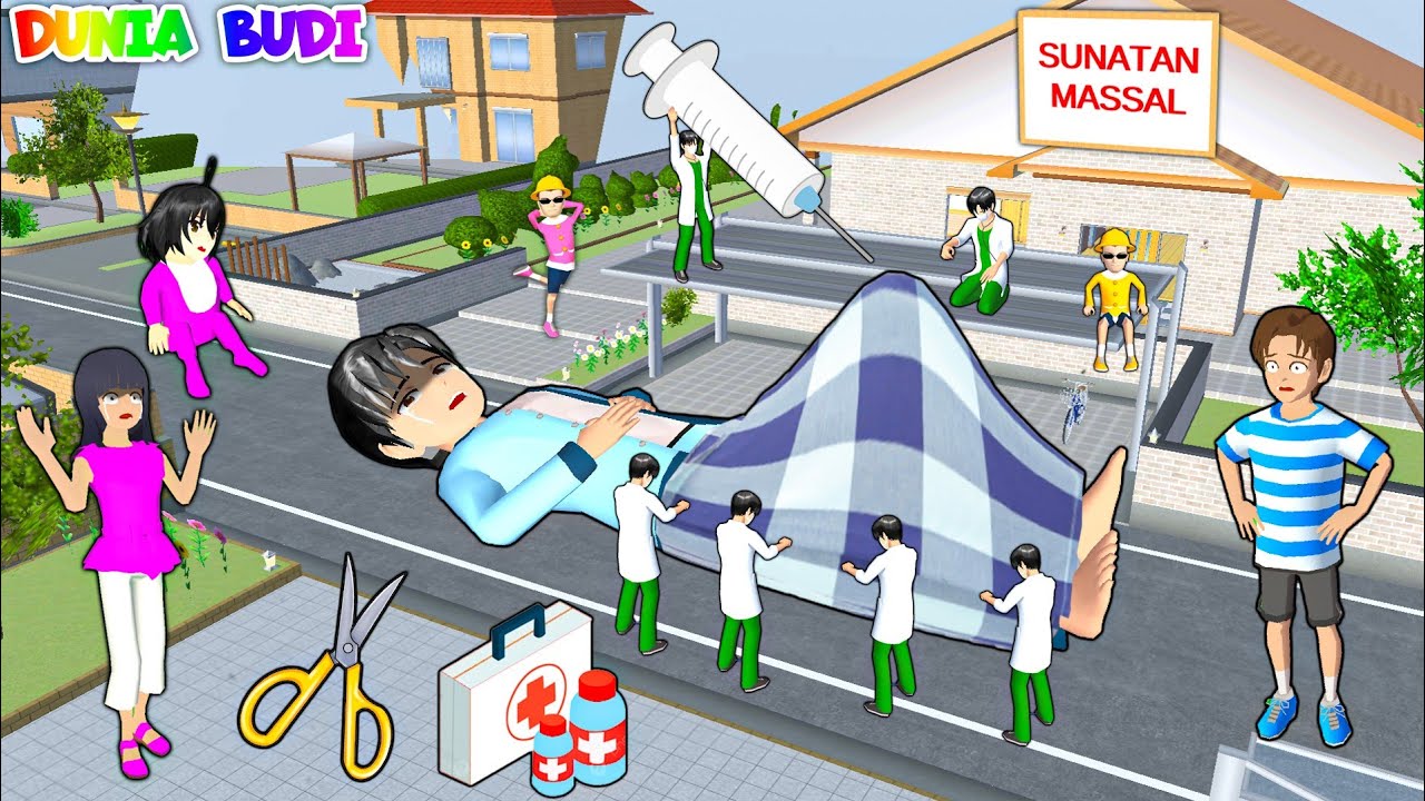 Papi Titan Raksasa Ikut Sunnat Massal | Yuta Mio Panik Papi Titan Kesakitan Disuntik 😱