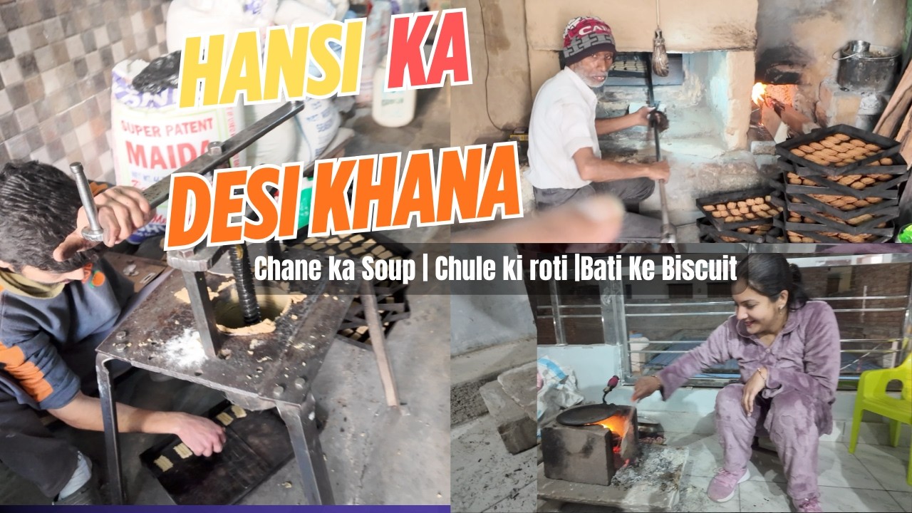 Hansi Haryana Mai Desi Khane Ka Maza 😋 | Chulhe Ki Roti, Ghee-Makhan & Bati Ke Biscuit | Desi Vibes