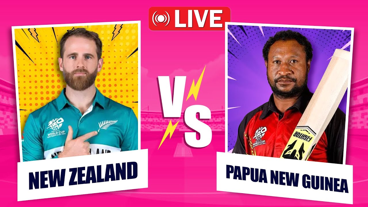 LIVE: New Zealand vs Papua New Guinea | NZ VS PNG | T20WC2024
