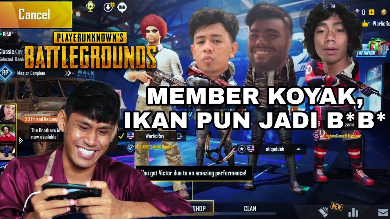 TIKAM BELAKANG MEMBER | PUBG | ASYRAF ROZAMI, RUSHDAN WAFA, AFIQ ADUAH