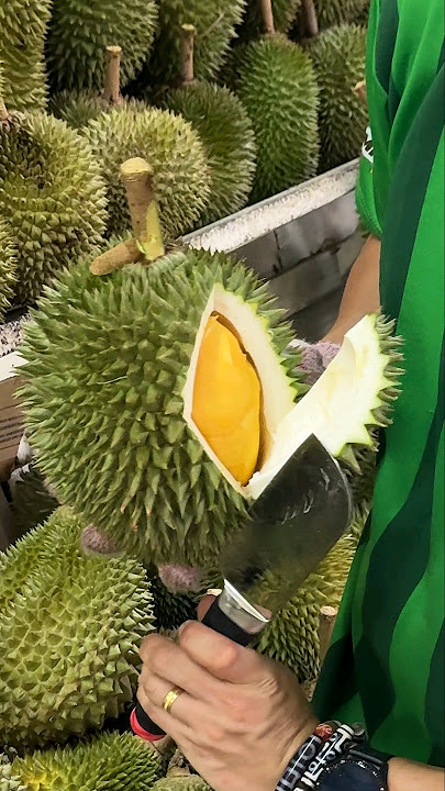 The Most Popular Durian Store in Malacca, Malaysia - Fruit Cutting Skills