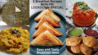 5 easy breakfast recipes | Monday to Friday 10 minute breakfast recipes | 5 झटपट नाश्ते screenshot 2