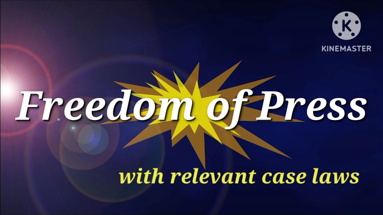 Freedom of Press || freedom of speech and expression || Constitutional law of India || LLB lectures