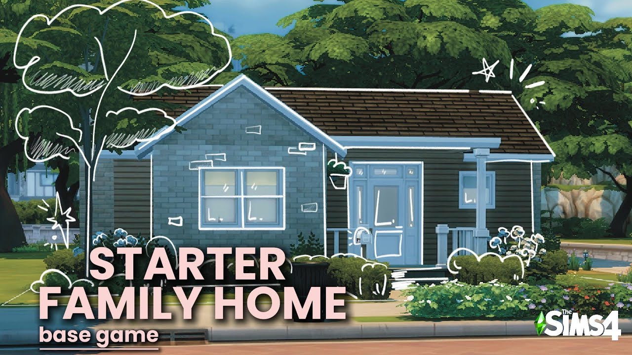 STARTER FAMILY HOME (base game) (NOCC) | 🏡 Speedbuild | The Sims 4