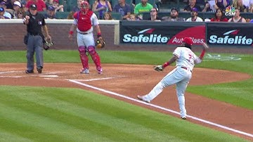 PHI@COL: Franco barehands a bunt, makes great throw