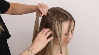 Elegant Half Up Waterfall Braid