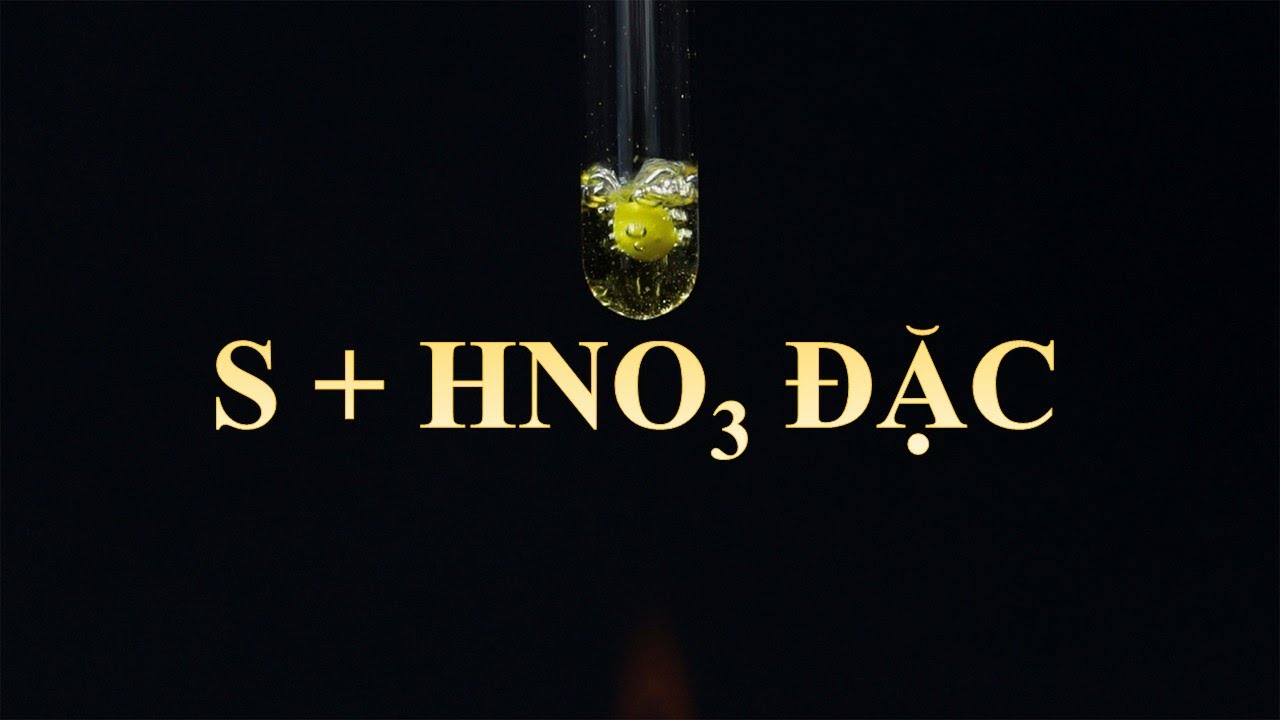 S + HNO3 (con). Sulfur reacts with concentrated nitric acid - youtube