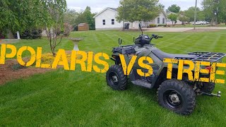 Can A Four Wheeler Pull Out A Tree!!!