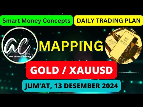 XAUUSD (GOLD), JUM'AT 13 DESEMBER 2024 #smc#smartmoneyconcepts#mentor#marfafebrian#brianahmad