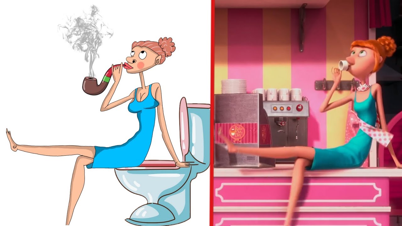 Despicable Me 4 | Funny Drawing Meme | Lucy Surprises Gru at the Cupcake Shop | Drawing Meme Video 