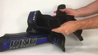 King Pro Boxing Elite Shin Guards Black Blue screenshot 3