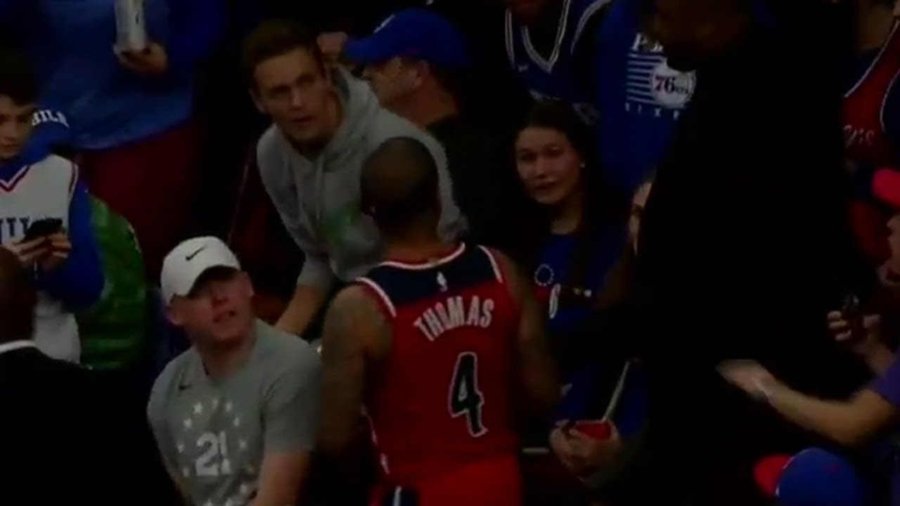 Isaiah Thomas goes into the stands to confront some fans then gets ejected from game