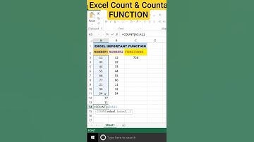 Excel Count & Counta FUNCTION | MS Excel Tutorial #excel #exceltutorial #excelfunctions #tips