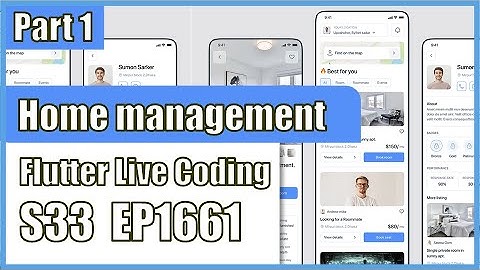 [Flutter] Flutter Live Coding EP1661 (Home Management App UI Part 1)