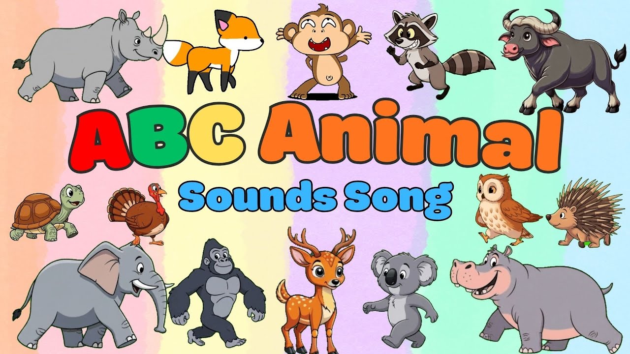 ABC Animal Sounds Song + Alphabet Safari Animals🐘🦒| Learn ABC With ...