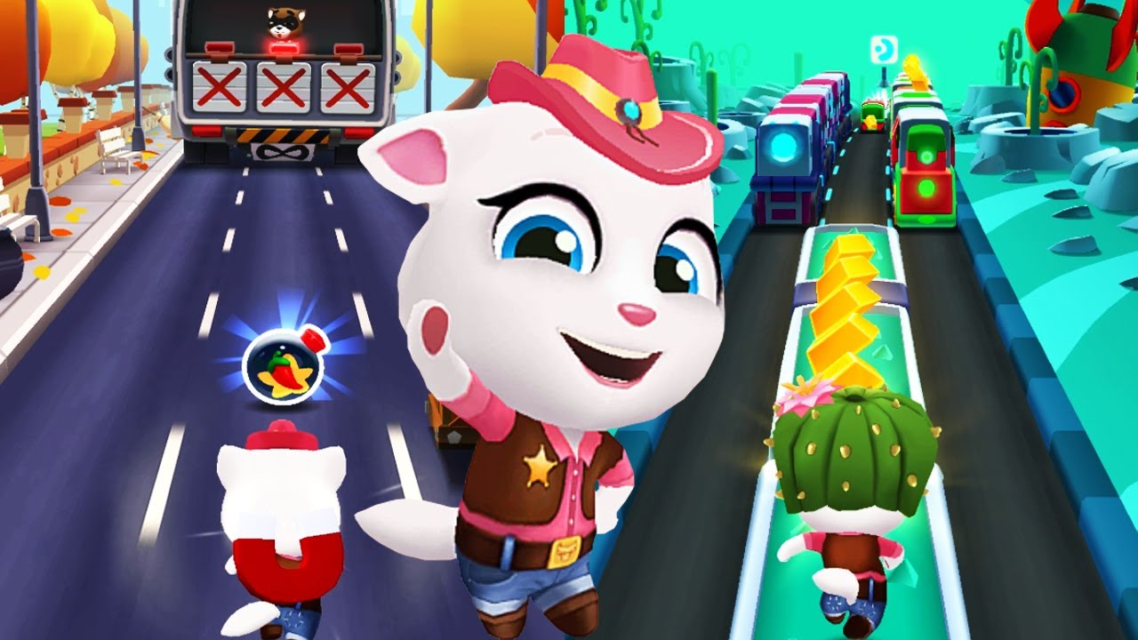 Cowboy Angela In Wild West Event - Talking Tom Gold Run - youtube