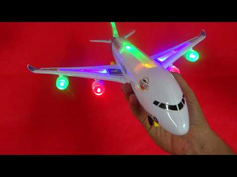 A380 Lights, Space Shuttle Carrier & Transforming Jet! 6 Airplane Toys